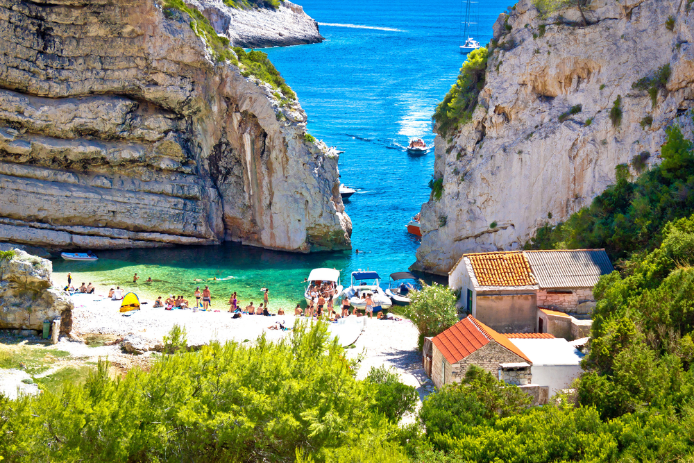 Stiniva Strand Vis Kroatien