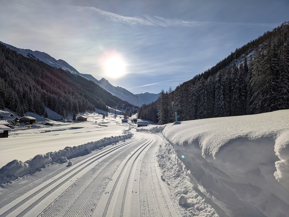 Langlauf Graubünden Loipe Davos