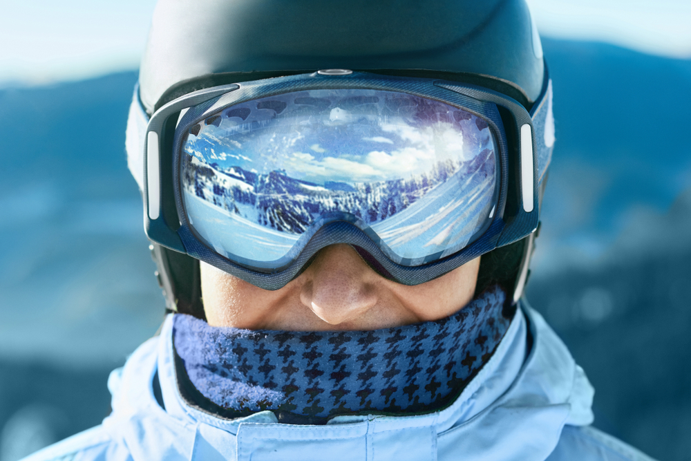 Skibrille Skihelm