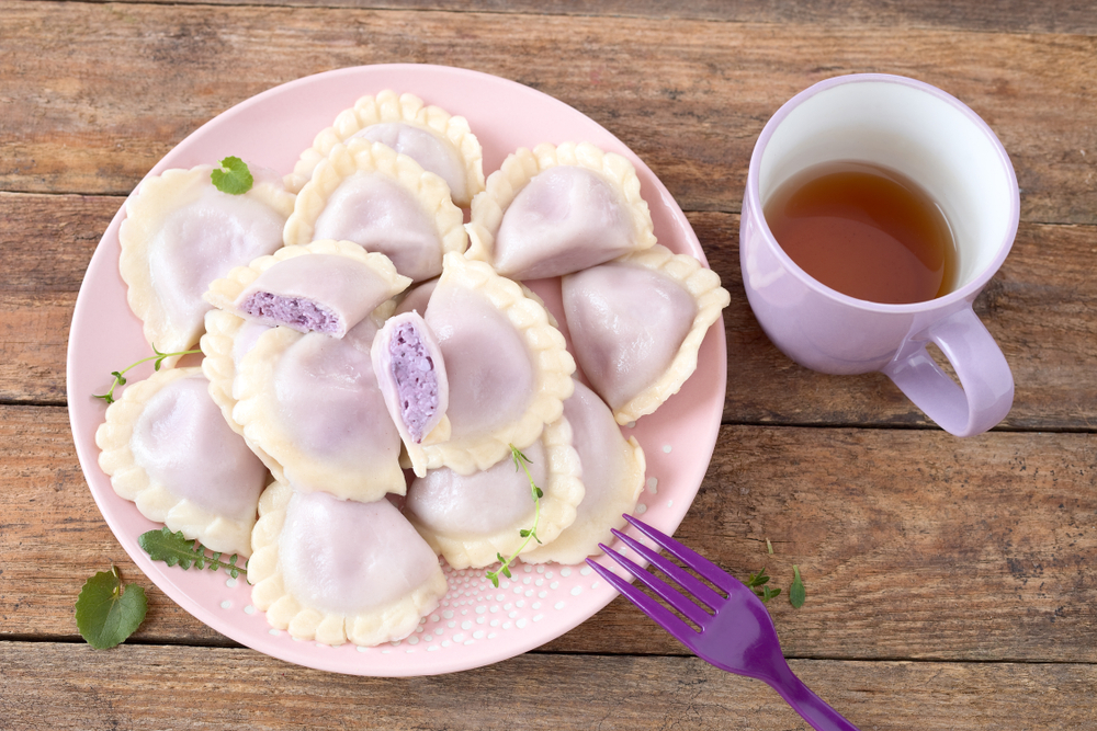 Piroggen mit Heidelbeeren